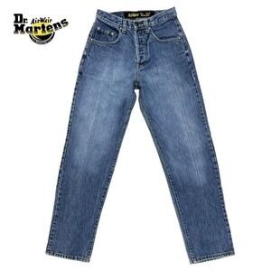 Dr Martens Men's 28x34 90s Vintage Loose Fit Button Fly Blue Denim Jeans Y2K‎